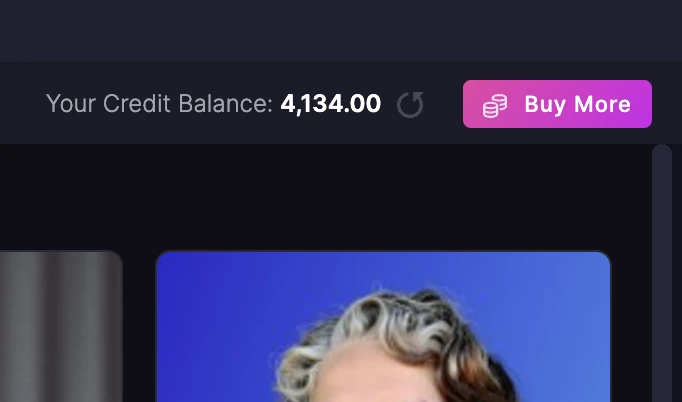 Your existing MediaPlace credit balance