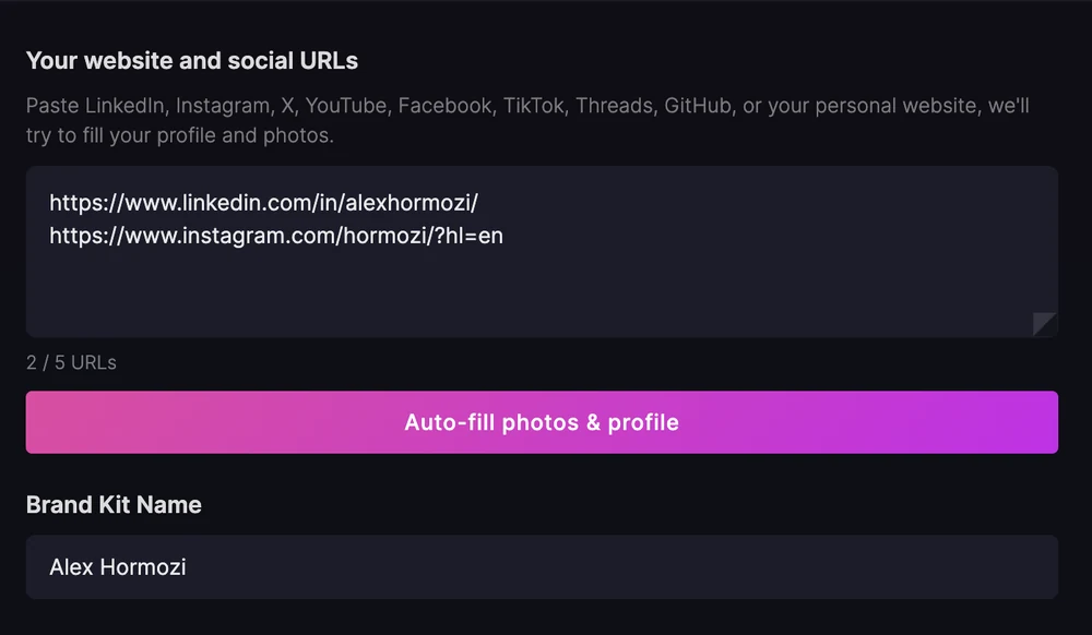 Paste your links and the Studio pulls you in